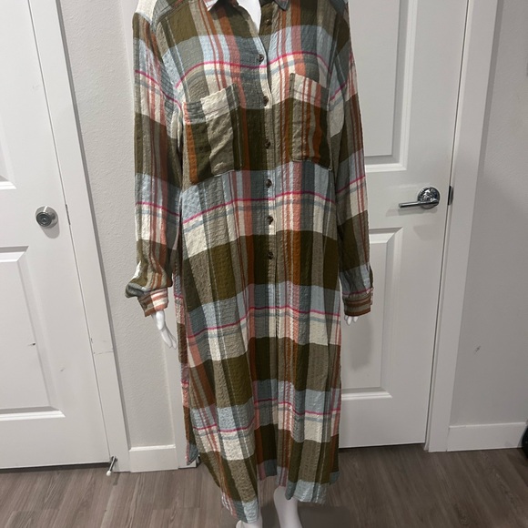 Anthropologie Pilcro Duster Top Side-Slit Shacket Women’s Medium - Picture 4 of 9